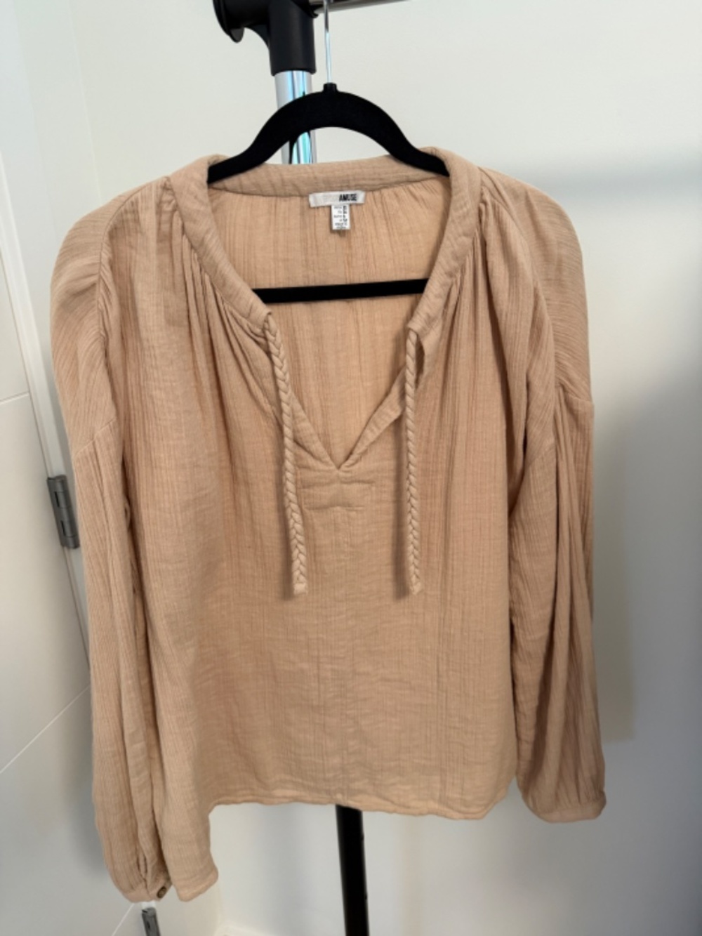 Amuse Society Bohemian Top Tan XS Oversized